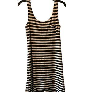 Black & White Striped High-low Dress